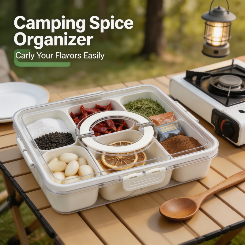 Snack Container Travel - กล่องใส่ของว่าง 4Grid, กล่องใส่อาหารแบบพกพาพร้อมฝาปิด, กล่องเก็บอาหารในตู้เย็น, กล่องจัดระเบียบของว่าง