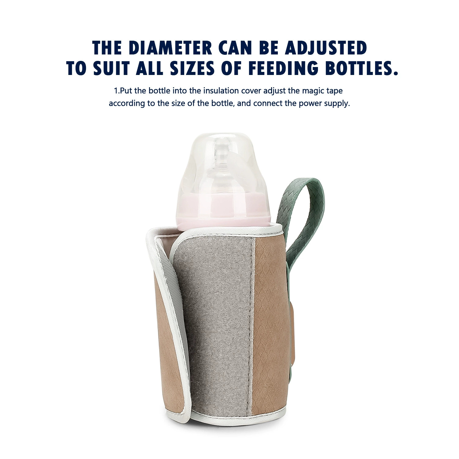 Baby Food Warmer - กระเป๋าอุ่นขวดนมแบบพกพา ใช้พลังงานจาก USB สำหรับเดินทางในรถยนต์ อุ่นนมและเครื่องดื่ม พร้อมระบบควบคุมอุณหภูมิ