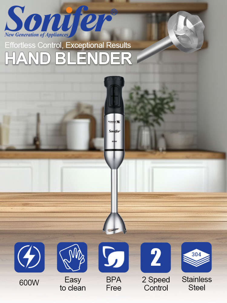 Baby Food Grinder Machine - เครื่องปั่นมือโซนิเฟอร์ SF-8181 600W 15000RPM ควบคุมความเร็ว 2