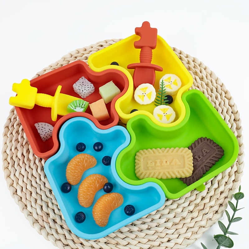 Baby Food Universe - ชุดอุปกรณ์ป้อนอาหารซิลิโคนสำหรับเด็ก 6 ชิ้น/ชุด ประกอบด้วยช้อน 1 อัน
