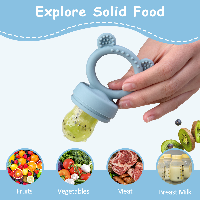 จุกนมซิลิโคนรูปหมีสำหรับป้อนผล - Baby Food Diet บทวิจารณ์และราคา