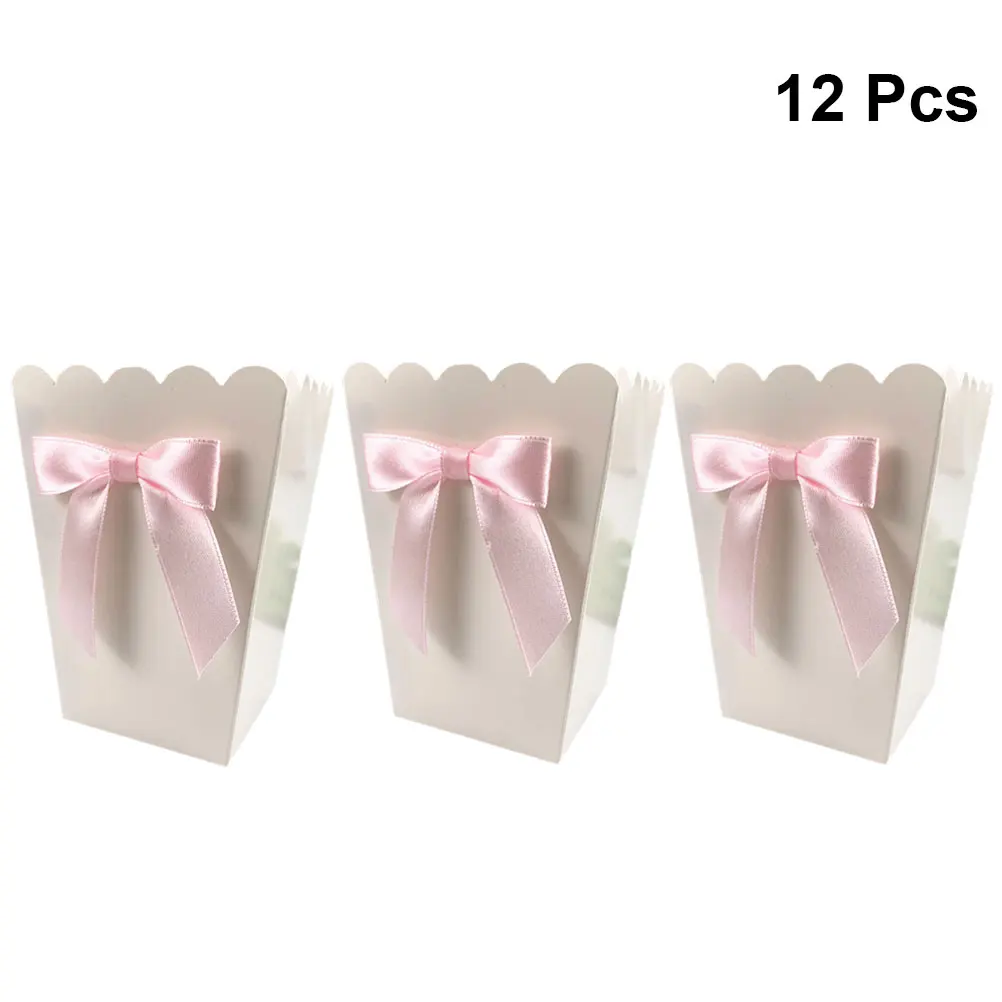 12 ชิ้นโบว์สีชมพูกล่อง Popcorn - Baby Food Recipes บทวิจารณ์และราคา