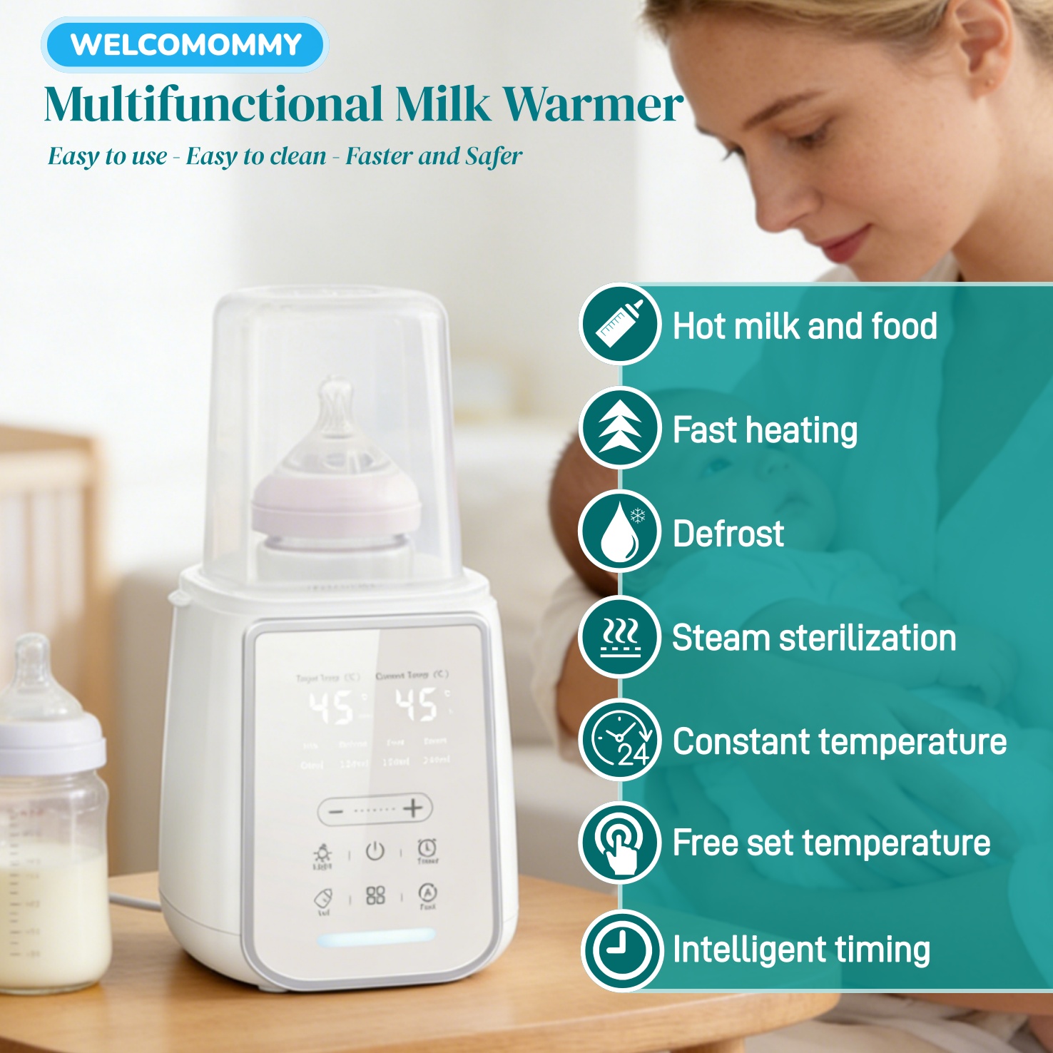 เครื่องอุ่นนมและฆ่าเชื้อขวดนมเ - Baby Food Warmer บทวิจารณ์และราคา
