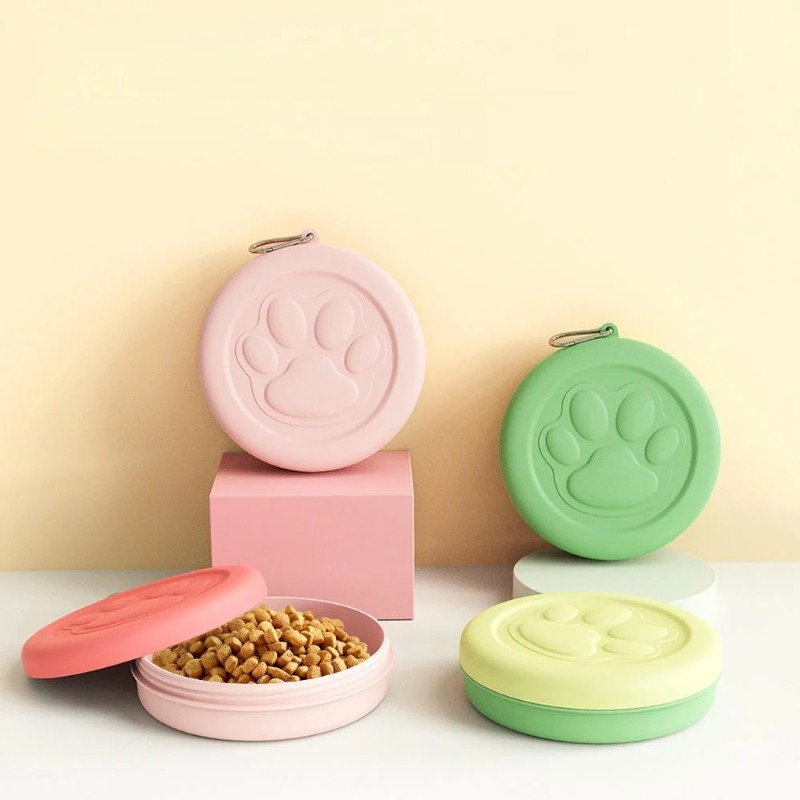 ชามอาหารสัตว์เลี้ยงแบบพกพาสำหร - Snack Container Travel บทวิจารณ์และราคา