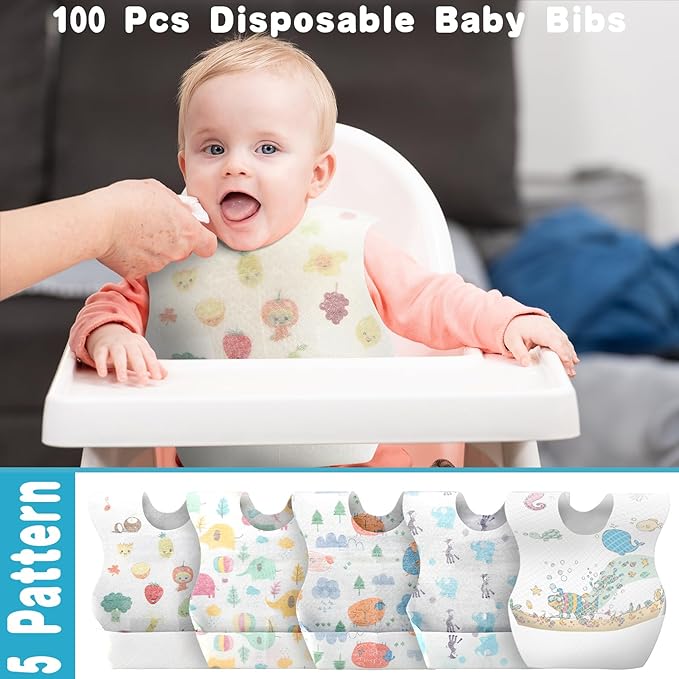 100 ชิ้นทิ้งผ้ากันเปื้อนเด็กแต - Baby Food Diet บทวิจารณ์และราคา