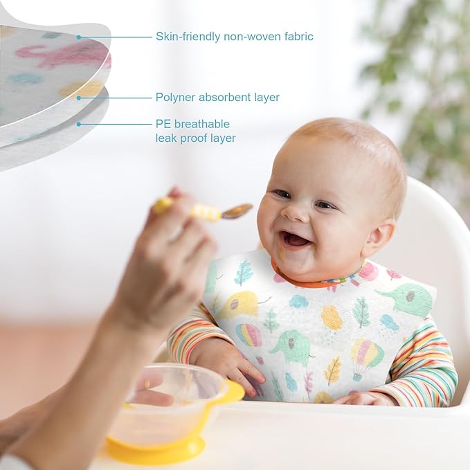 100 ชิ้นทิ้งผ้ากันเปื้อนเด็กแต - Baby Food Diet บทวิจารณ์และราคา