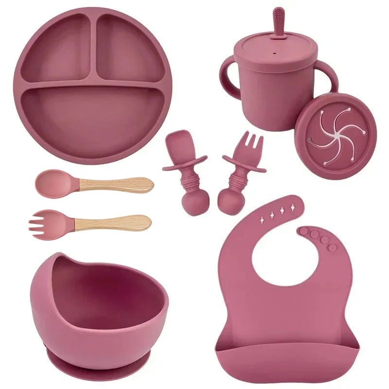 ซิลิโคนเกรดอาหารเด็กชุดจานชามใ - Baby Food Quantity บทวิจารณ์และราคา