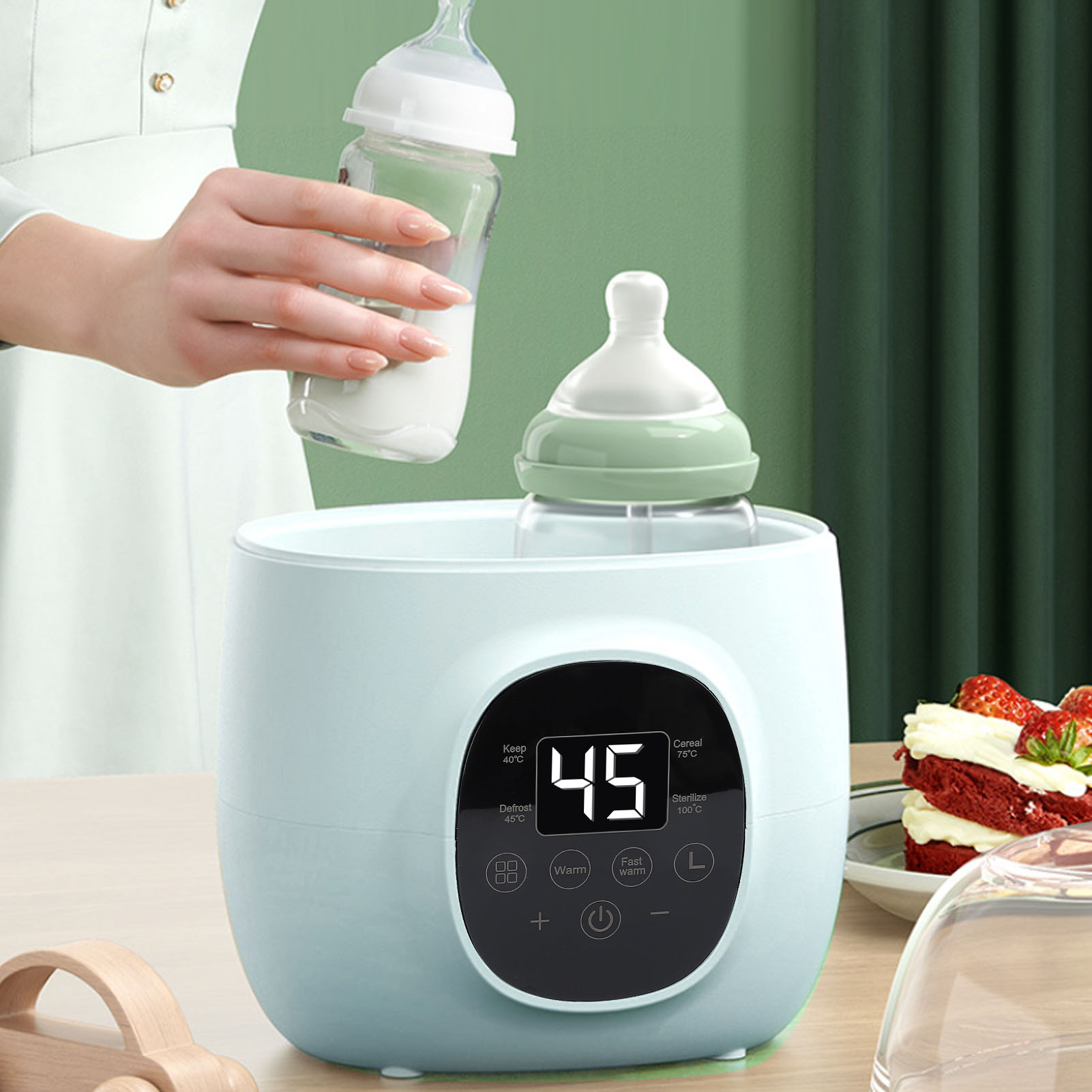 เครื่องอุ่นขวดนม 200W PP มัลติ - Baby Food Warmer บทวิจารณ์และราคา