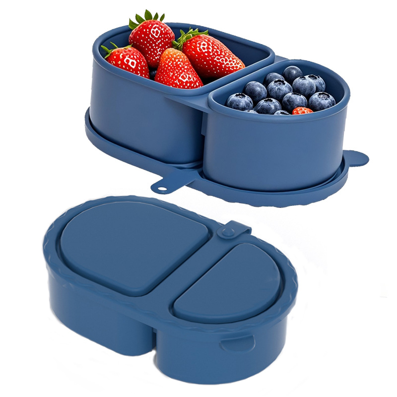 กล่องซอสซิลิโคนพับได้ 2 ช่อง พ - Snack Container Travel บทวิจารณ์และราคา