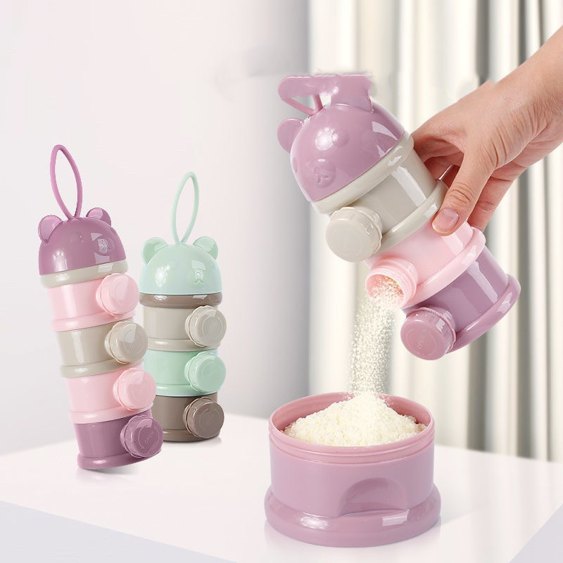 กล่องใส่นมผงสำหรับเด็ก 3/4 ชั้ - Snack Container Travel บทวิจารณ์และราคา