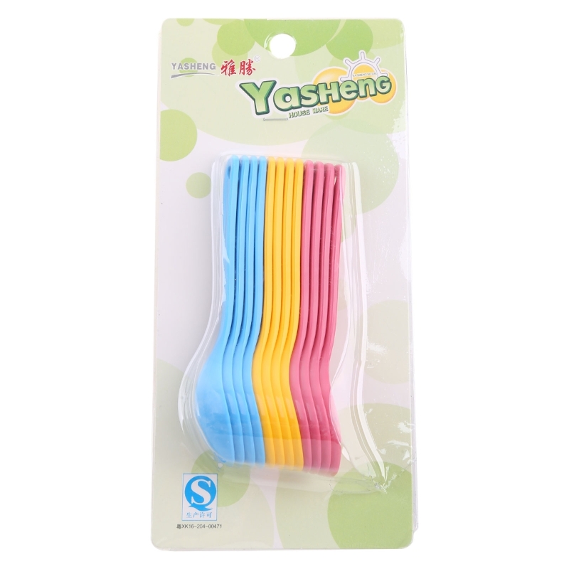 12Pcs เด็กช้อนพลาสติกปลอดภัยเด - Baby Food Quantity บทวิจารณ์และราคา